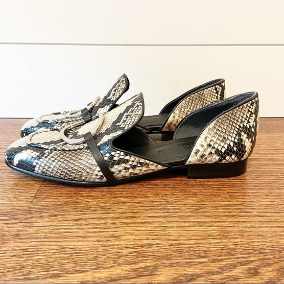 Sigerson Morrison | Ianthe Snake-Print Loafers Size 38.5/8US - Picture 12 of 13